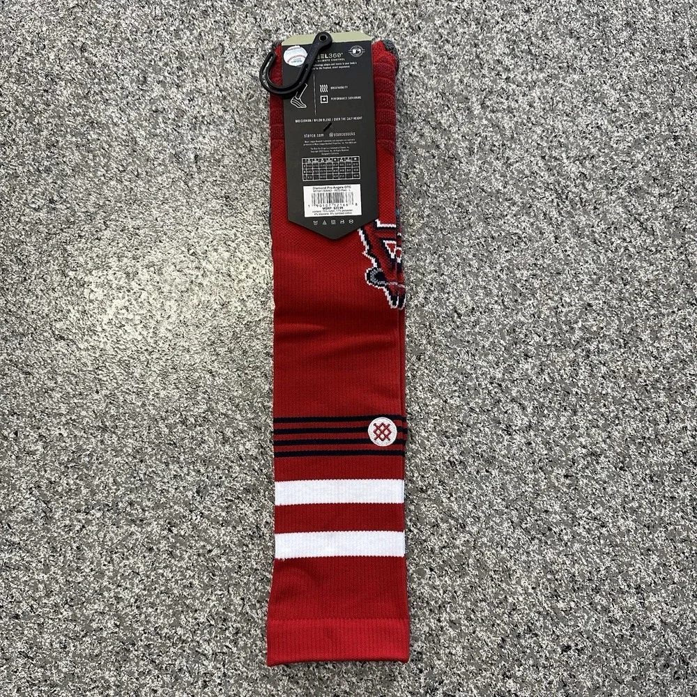 Stance Socks Mens L 9-13 OTC MLB Los Angeles Angels Diamond Pro Baseball Trout
